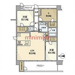レジェイド高槻南松原ザフロント 3LDKの間取図画像