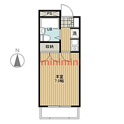 ロイヤルハイツ 1Kの間取図画像
