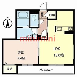 エスポワール・アイ北春日丘3 1LDKの間取図画像