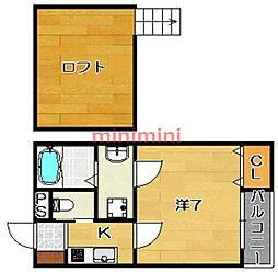 PALACEWEST 1Kの間取図画像