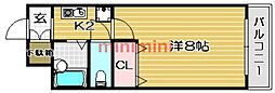 ドミール氷室 1Kの間取図画像