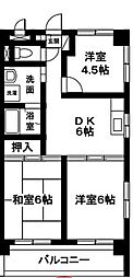 原島ハイツ 3DKの間取図画像