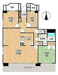 メゾンドール萩 2SLDKの間取図画像