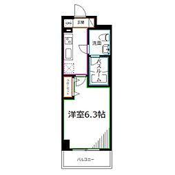 カリーノ西国分寺 1Kの間取図画像