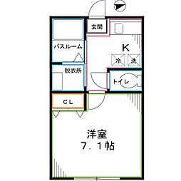 AZEST-RENT国分寺2 1Kの間取図画像