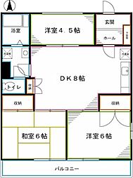 第5荒田ビル 3DKの間取図画像
