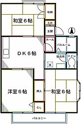 セジュールオザキ 3DKの間取図画像