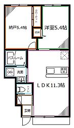 ウエルストン小金井 1SLDKの間取図画像