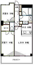 イストワール 2LDKの間取図画像