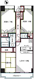 Raffine武蔵野 3LDKの間取図画像