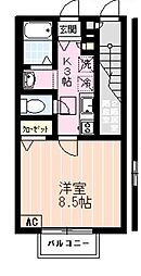 イル・ロトーレC棟 1Kの間取図画像