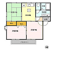 ガーデンヒルズA 3DKの間取図画像