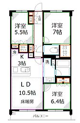 Nステージ東小金井 3LDKの間取図画像