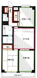 カサグランデエラン 3DKの間取図画像