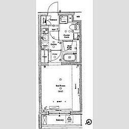 AXAS国分寺 1Kの間取図画像