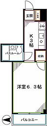 サクラビルNo.1 ワンルームの間取図画像