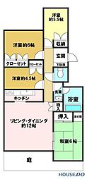 ウッドパーク四季の丘W-D棟 4DKの間取図画像