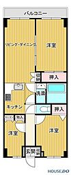 牛久第三グリーンコーポ 3LDKの間取図画像