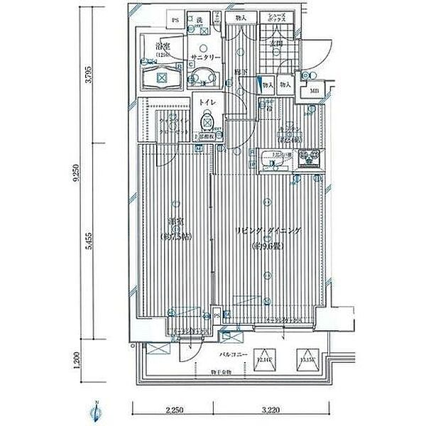 ガリシア錦糸町ステーションフロント 1402｜東京都墨田区江東橋３丁目(賃貸マンション1LDK・14階・47.82㎡)の写真 その2