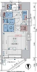 ＥＳＴＥＭ　ＣＯＵＲＴ　ＫＡＭＥＩＤＯ　ＴＯＫＹＯ　ＥＡＳＴ 6階1Kの間取り