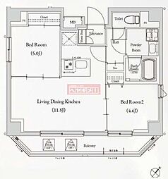 墨田区向島3丁目マンション 2LDKの間取図画像
