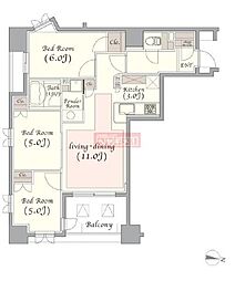 KDXレジデンス錦糸町 3LDKの間取図画像