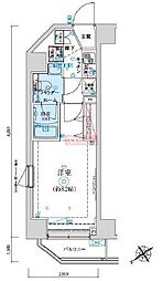 リヴシティ亀戸 1Kの間取図画像