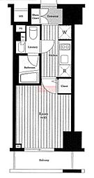 スパシエジーベック亀戸 1Kの間取図画像