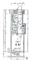 ジーベック錦糸北斎通り 1Kの間取図画像