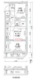 アイルプレミアム向島 2DKの間取図画像