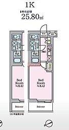 アイルグランデ押上ノースドゥーエ 1Kの間取図画像