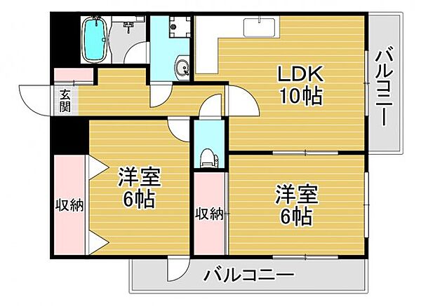 ジオナ塚本 ｜大阪府大阪市西淀川区野里1丁目(賃貸マンション2LDK・5階・51.03㎡)の写真 その2