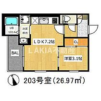 R-SMART姫島 103 ｜ 大阪府大阪市西淀川区野里2丁目4-27（賃貸アパート1LDK・1階・26.97㎡） その2