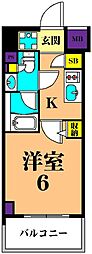 アーバネックス大井仙台坂 1Kの間取図画像