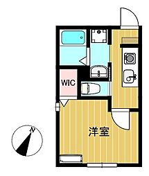 サニーハウス品川 1Kの間取図画像