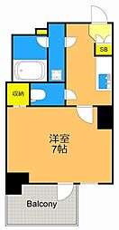 エルフォルテ品川サウスシティ 1Kの間取図画像