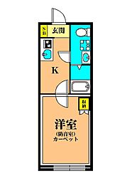 ラシクラス西大井 1Kの間取図画像