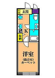 ラシクラス西大井 1Kの間取図画像