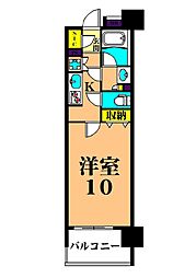 グレイスコート大森海岸 1Kの間取図画像