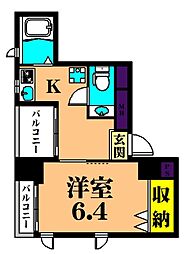 北参道トゥアル 1Kの間取図画像