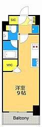 ザ・パークハビオ西大井 ワンルームの間取図画像