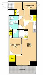 COMFORIALIV南品川 2LDKの間取図画像