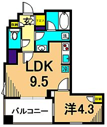 マスターズコート北品川 1LDKの間取図画像