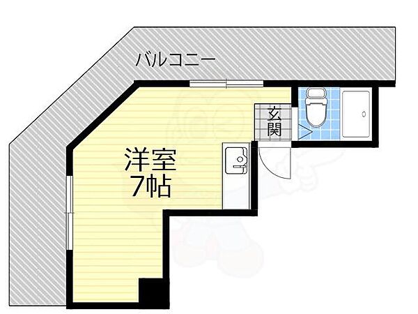 大阪府大阪市西区北堀江２丁目(賃貸マンション1R・6階・13.52㎡)の写真 その2