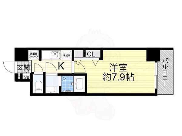 ララプレイスOSAKADOME CITYフトゥーロ ｜大阪府大阪市西区九条南３丁目(賃貸マンション1K・8階・25.12㎡)の写真 その2