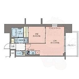 プレジオ弁天町 1LDKの間取図画像