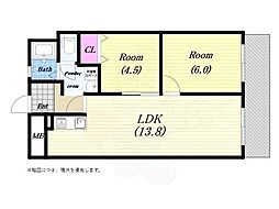 第八柴田ビル 2LDKの間取図画像