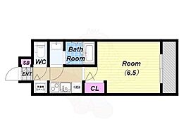 CRYSTALGLANZみなとシティ 1Kの間取図画像