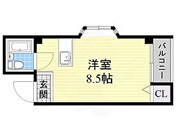 ロータリー40 ワンルームの間取図画像