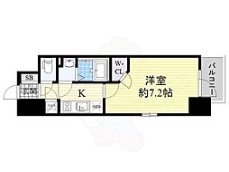 エスリード九条スタシオン 1Kの間取図画像